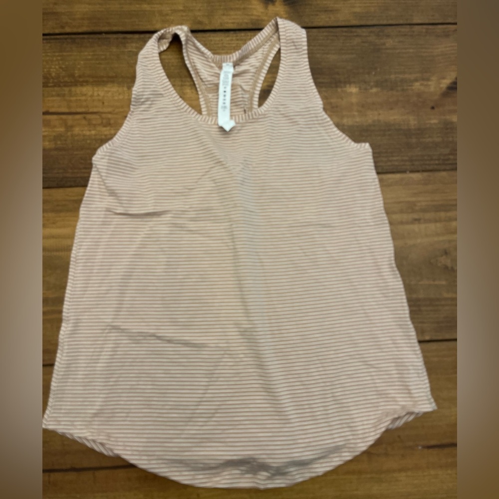 Lululemon Love Tank Pleated Striped Tank Top